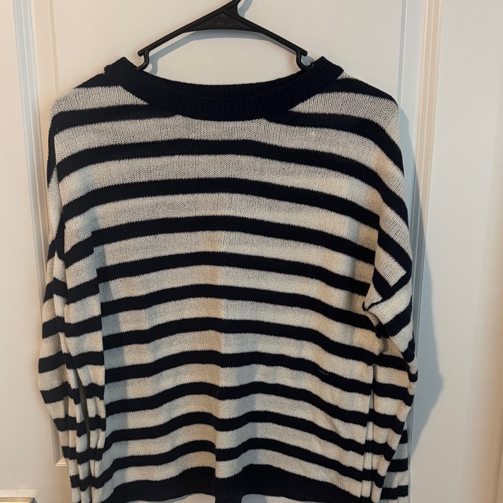 SO Classic Black and White Crewneck Sweater